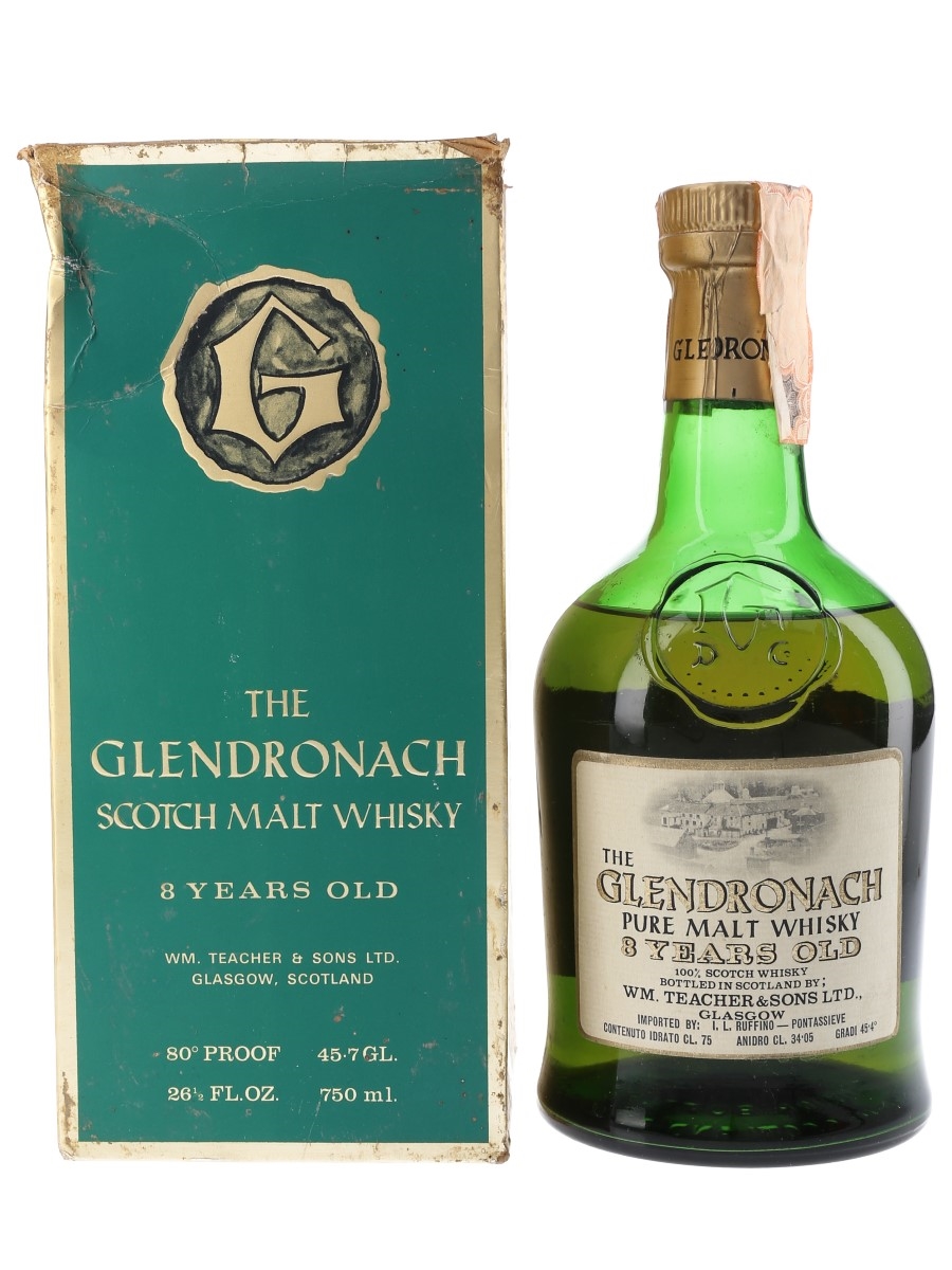 Glendronach 8 Year Old Bottled 1970s - Wm Teacher's 75cl / 45.4%