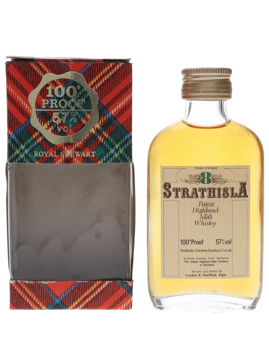 Strathisla 8 Year Old 100 Proof Bottled 1970s-1980s - Gordon & MacPhail 5cl / 57%