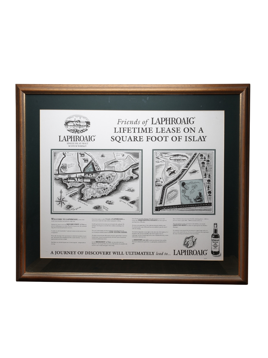 Friends Of Laphroaig Lifetime Lease On A Square Foot Of Islay  72.5cm x 61cm