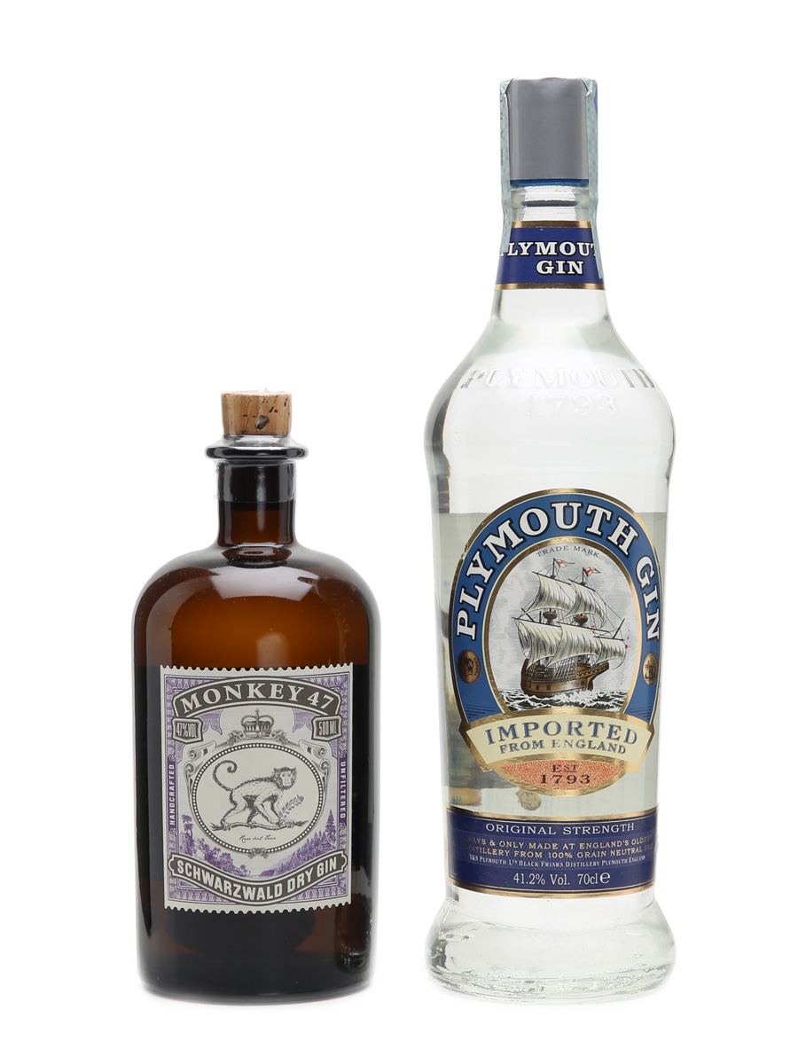 Monkey 47 Dry Gin & Plymouth Gin 50cl & 70cl 