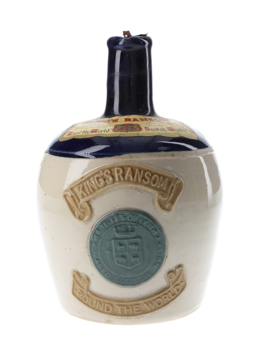 King's Ransom 12 Year Old Round The World Bottled 1970s - Ceramic Decanter 75cl