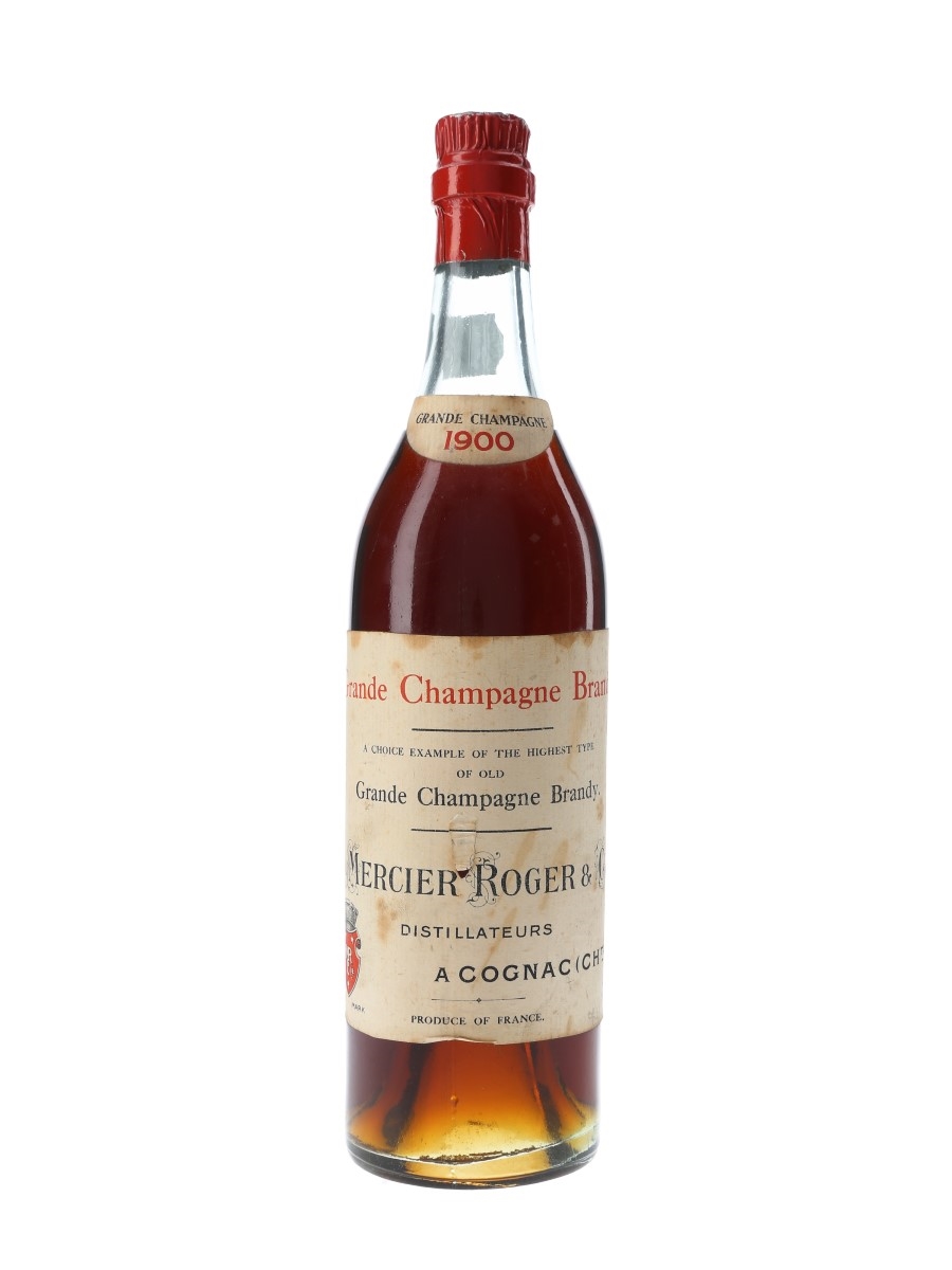 Mercier Roger 1900 Grande Champagne Brandy Bottled 1940s 70cl