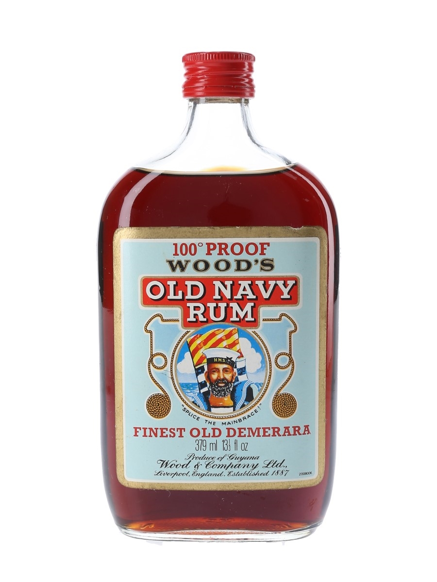 Wood's 100 Proof Old Navy Rum Bottled 1970s-1980s 37.9cl / 57%