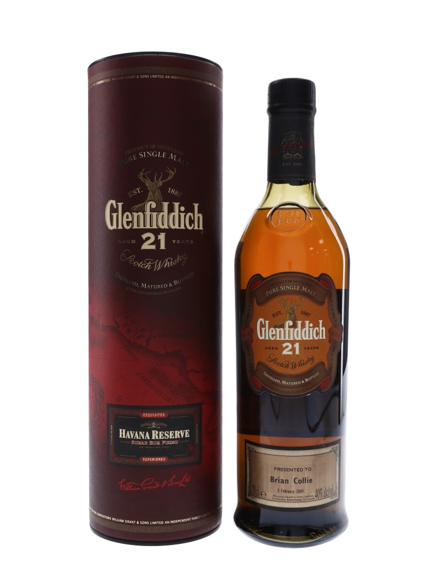 Glenfiddich 21 Year Old Havana Reserve Cuban Rum Finish - Personalized Label 70cl / 40%