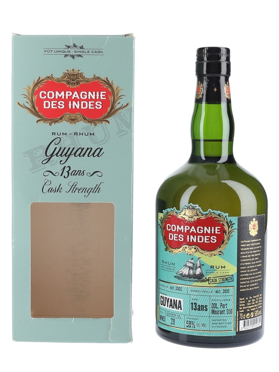 Compagnie Des Indes 2002 13 Year Old Bottled 2015 - Port Mourant Still 70cl / 58%