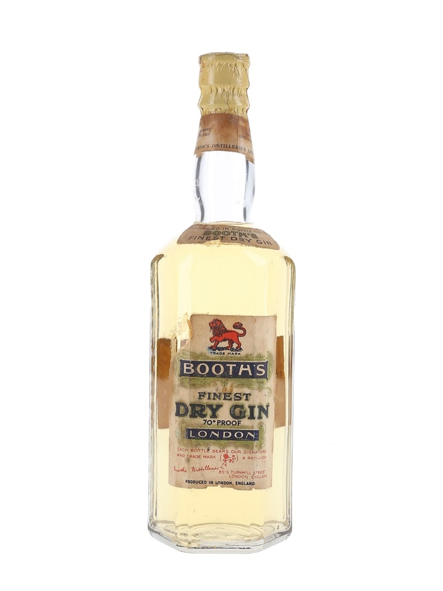 Booth's London Dry Gin Bottled 1940s-1950s 75cl / 40%