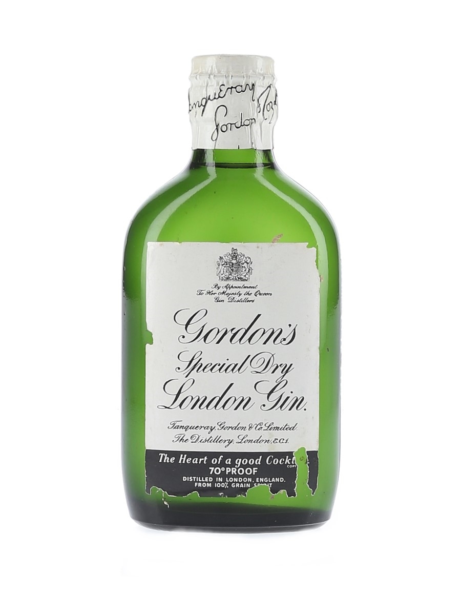 Gordon's Special Dry London Gin Spring Cap Bottled 1950s 20cl / 40%