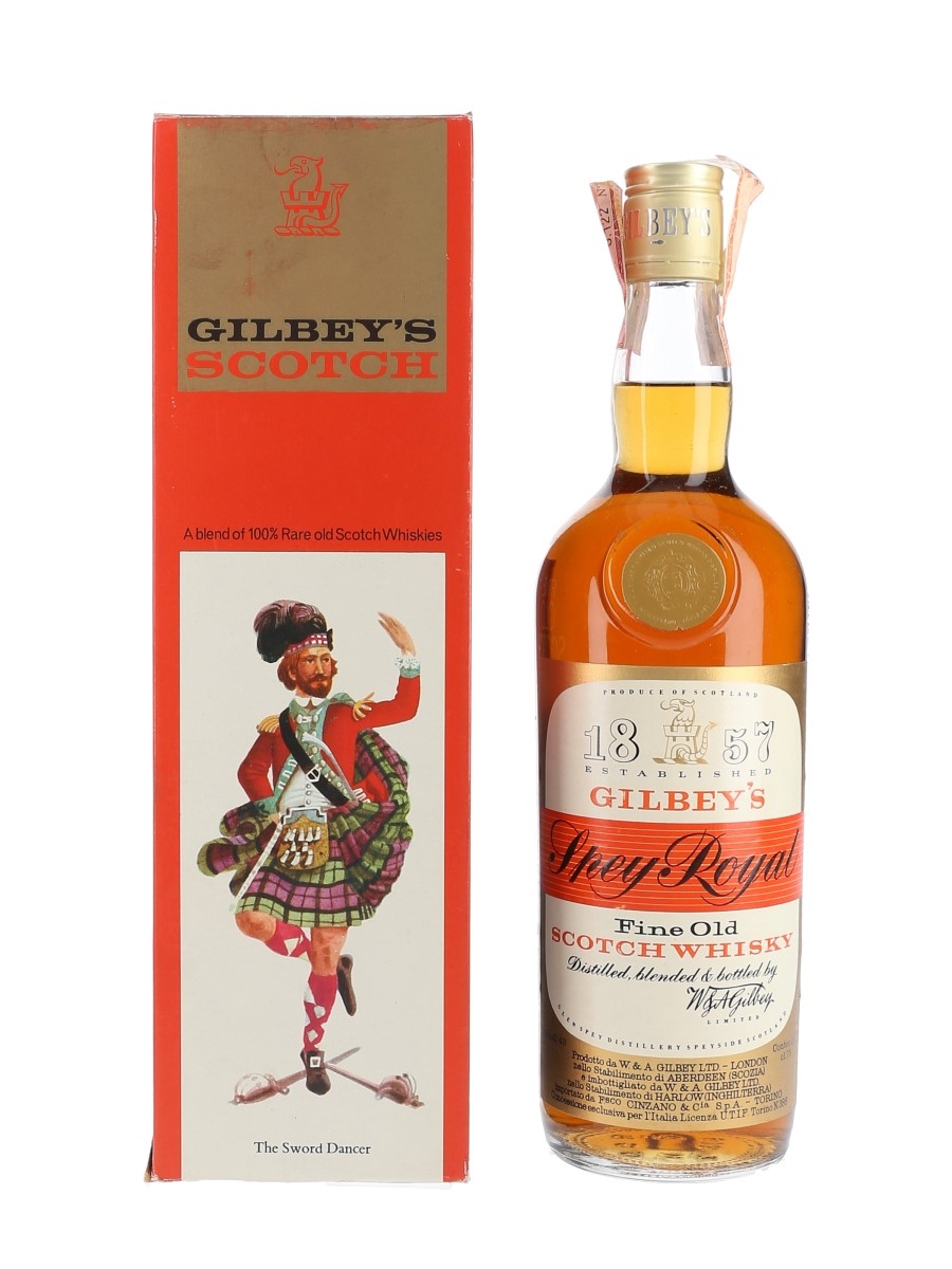 Gilbey's Spey Royal Bottled 1960s - W A Gilbey 75cl / 43%