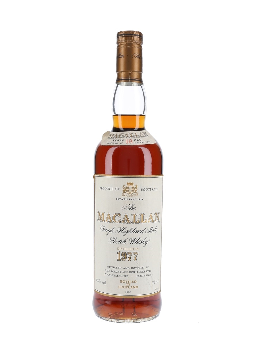 Macallan 1977 18 Year Old Bottled 1995 70cl / 43%