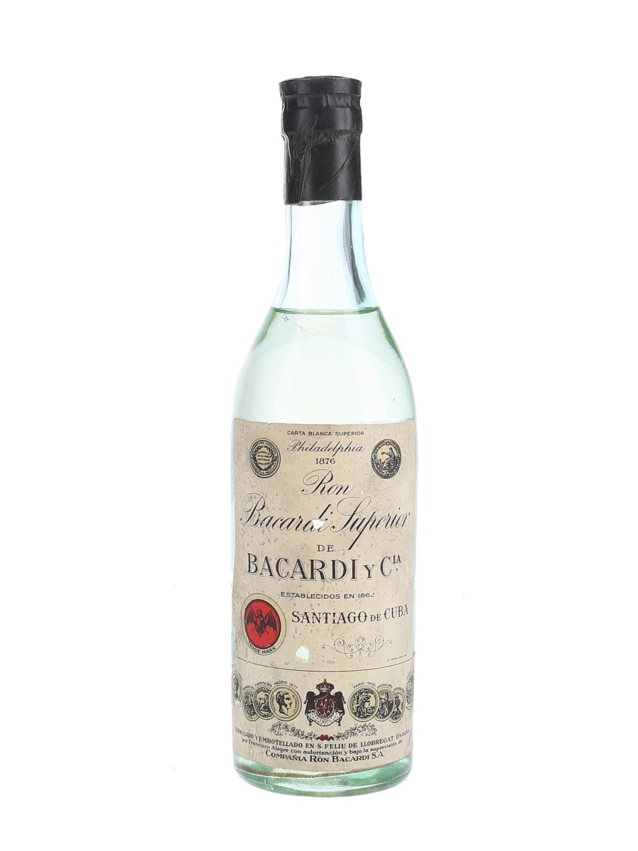 Bacardi Carta Blanca Superior Bottled 1940s - Spain 35cl