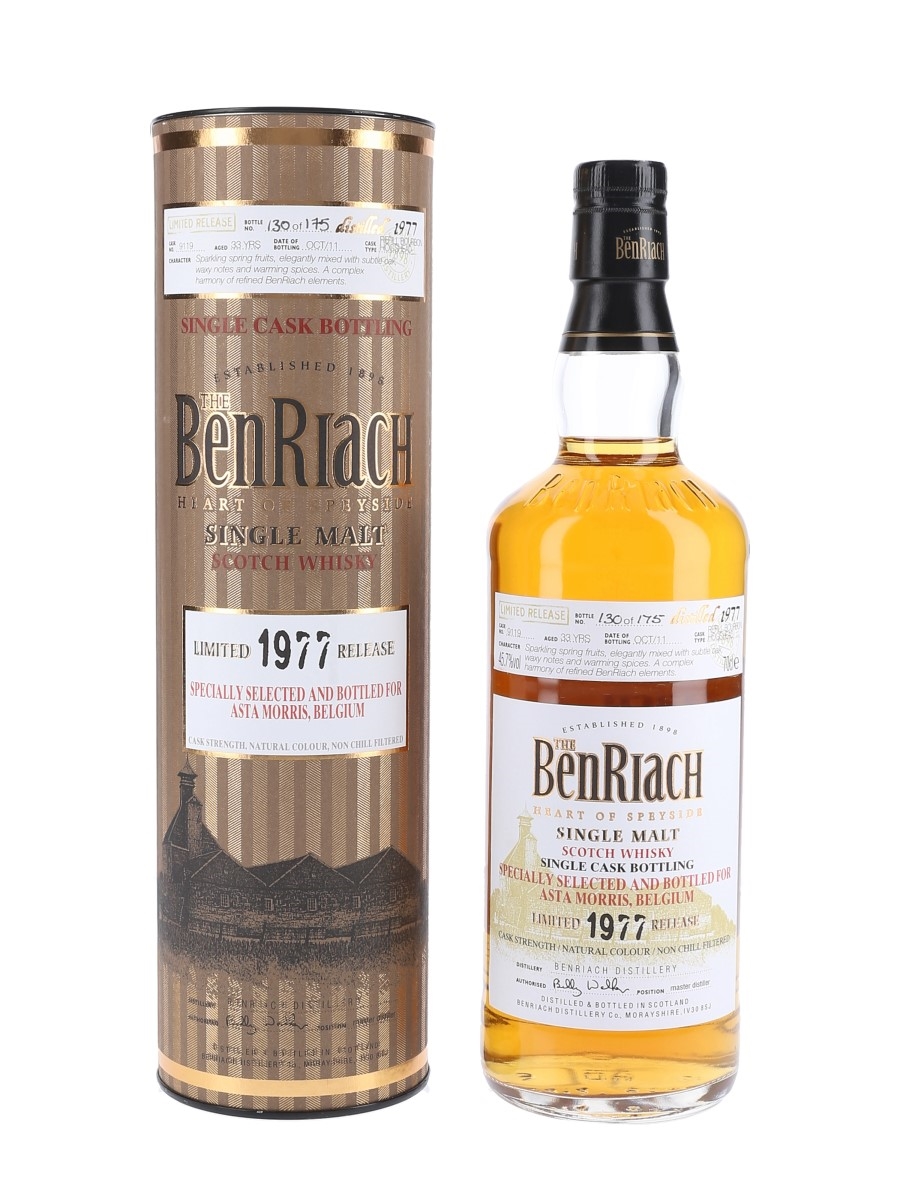 Benriach 1977 33 Year Old Bottled 2011 - Asta Morris, Belgium 70cl / 45.7%