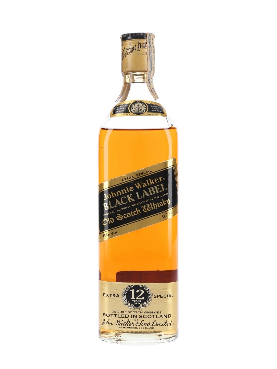 Johnnie Walker Black Label 12 Year Old Bottled 1980s - Afersons 75cl / 40%