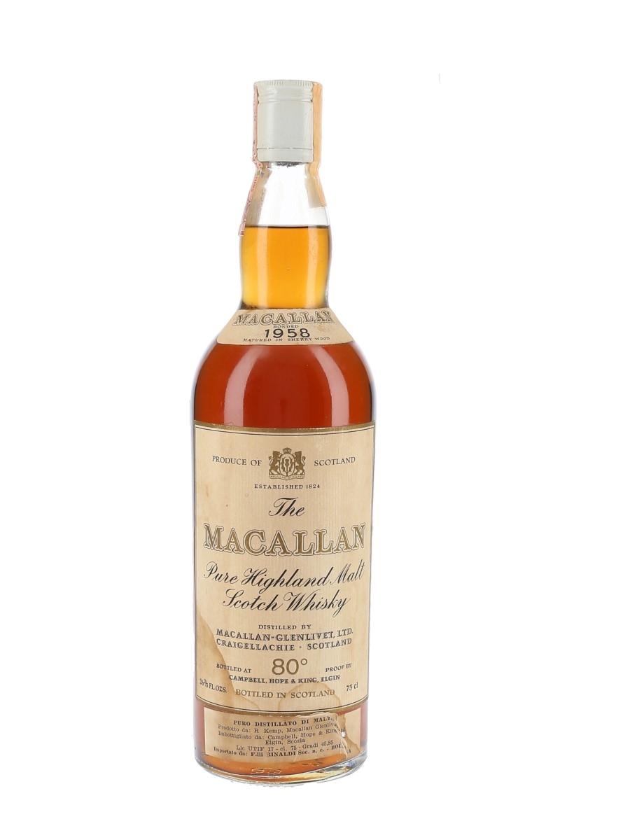 Macallan 1958 Campbell, Hope & King Bottled 1970s - Rinaldi 75cl / 46%
