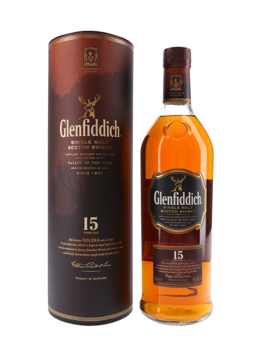 Craft Upcycle Glenfiddich 15 Year Old Whisky 70cl Bottle 