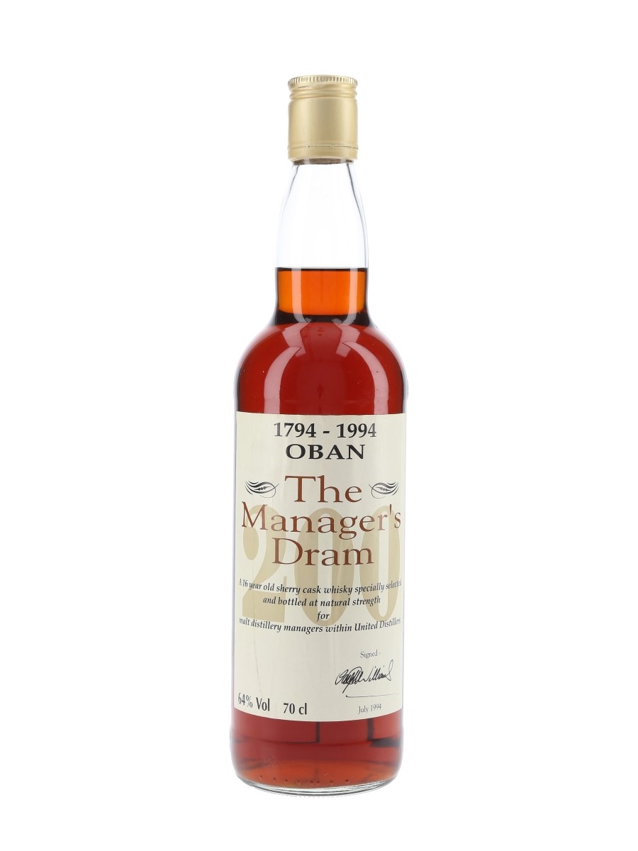 Oban 16 Year Old 200th Anniversary Bottled 1994 - The Manager's Dram 70cl / 64%