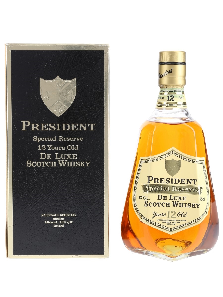 President 12 Year Old Special Reserve Bottled 1980s - Proalco Cia 75cl / 43%