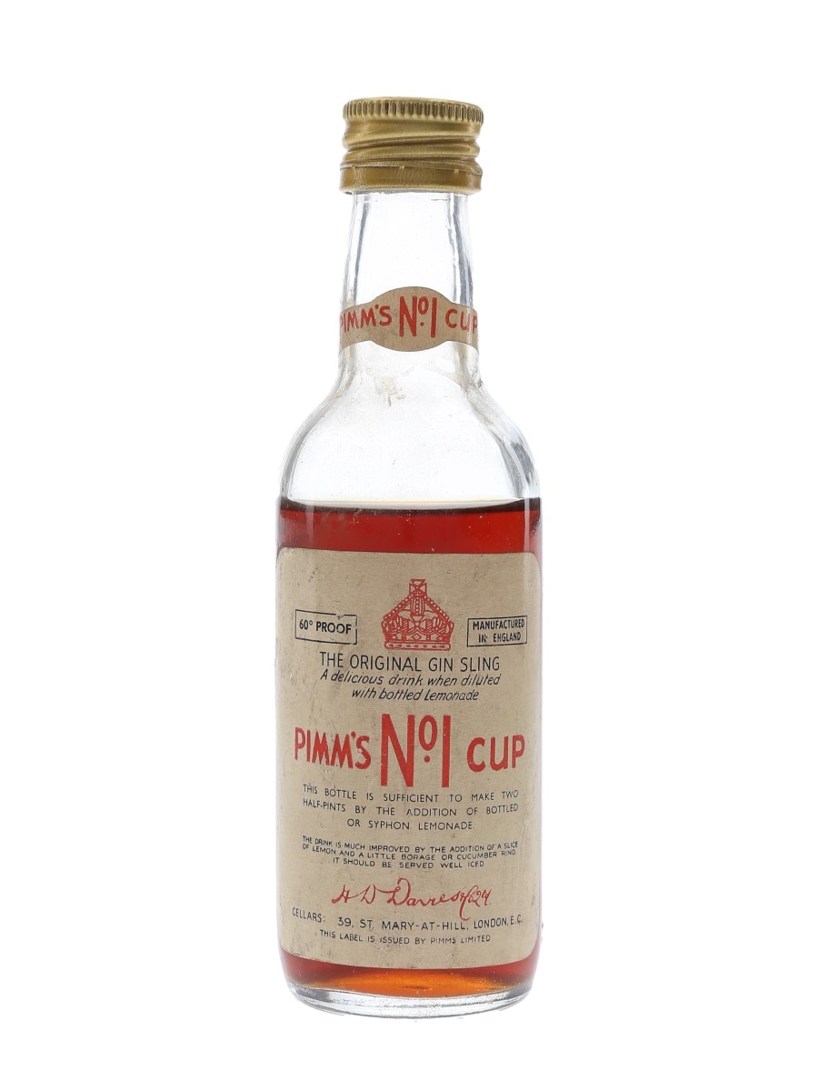 Pimm's No.1 Cup Bottled 1960s 10cl / 34.2%