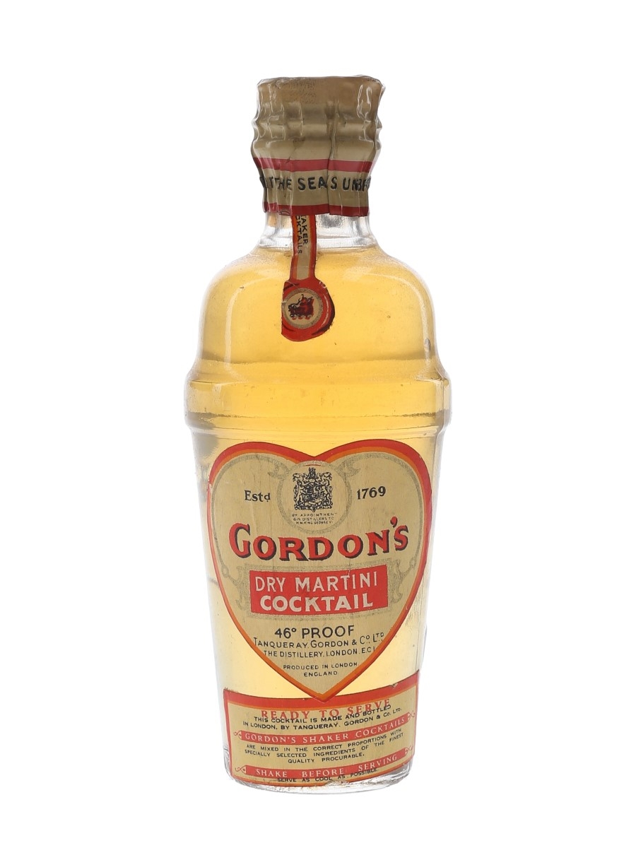 Gordon's Dry Martini Spring Cap Bottled 1940s-1950s 5cl / 26%