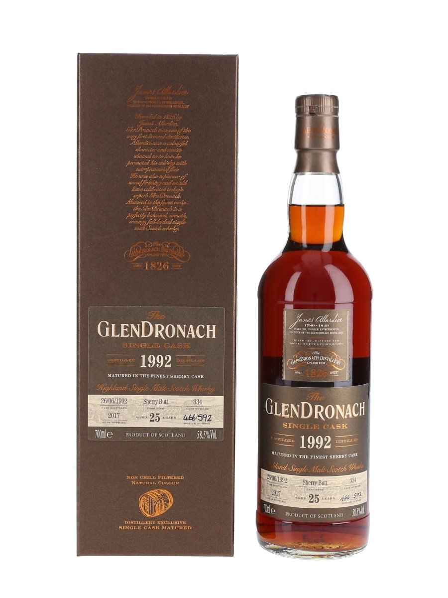 Glendronach 1992 25 Year Old Sherry Butt Bottled 2017 70cl / 58.5%