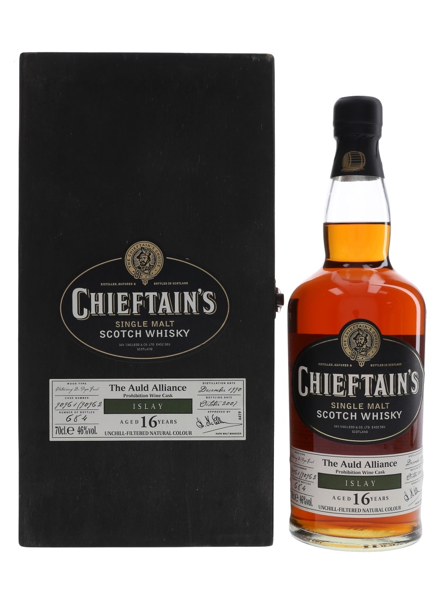 Auld Alliance Islay 1990 16 Year Old Bottled 2007 - Chieftain's 70cl / 46%