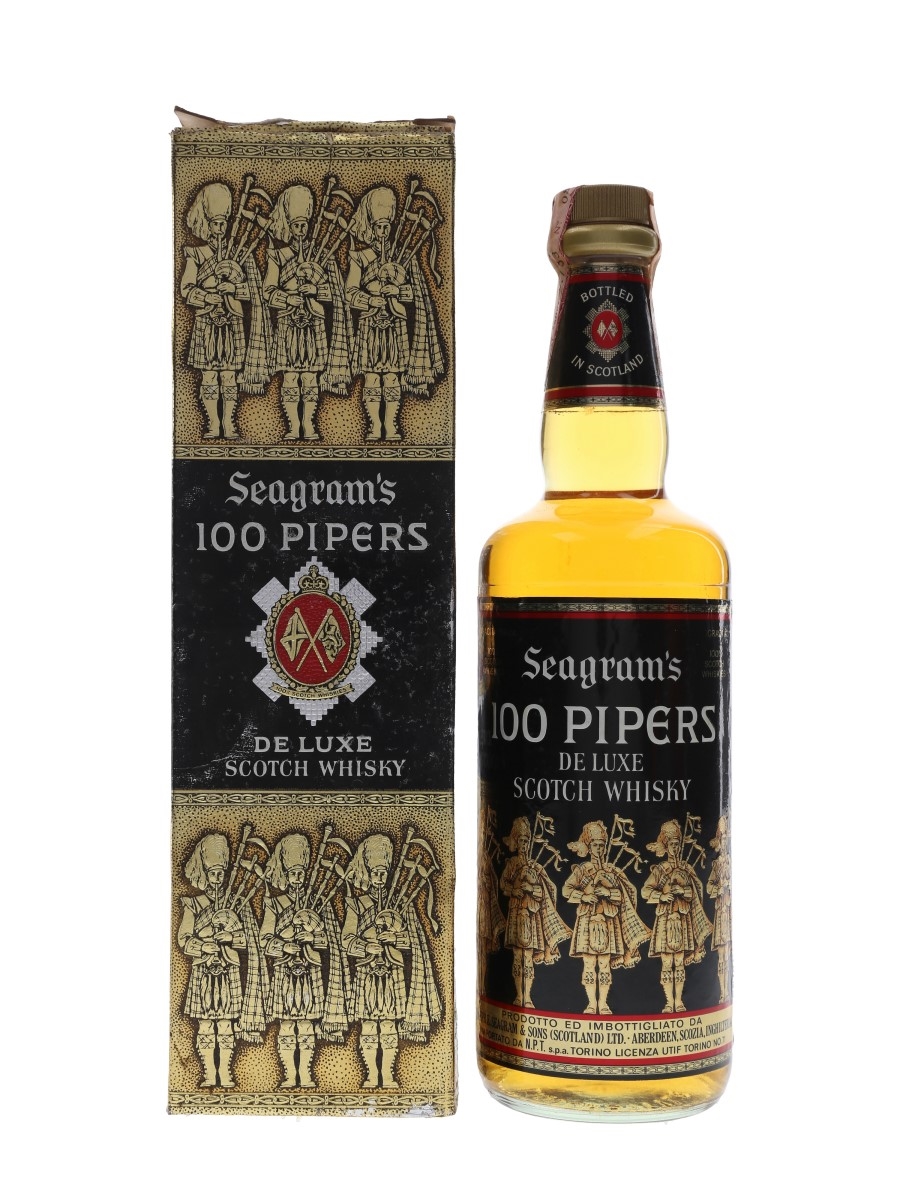 Seagram's 100 Pipers Bottled 1970s 75cl / 43%