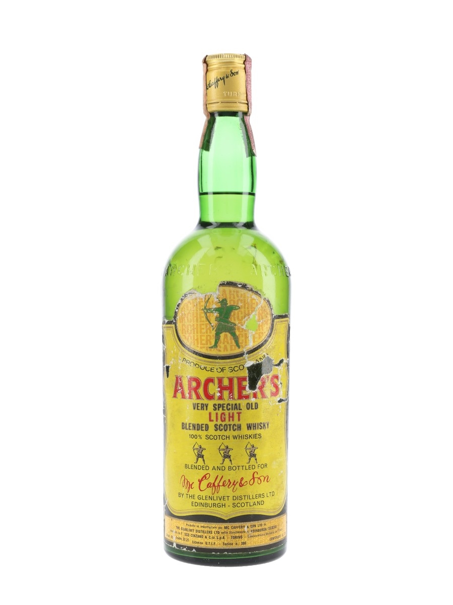 Archer's Very Special Old Light Bottled 1970s - Cinzano 75cl / 43%