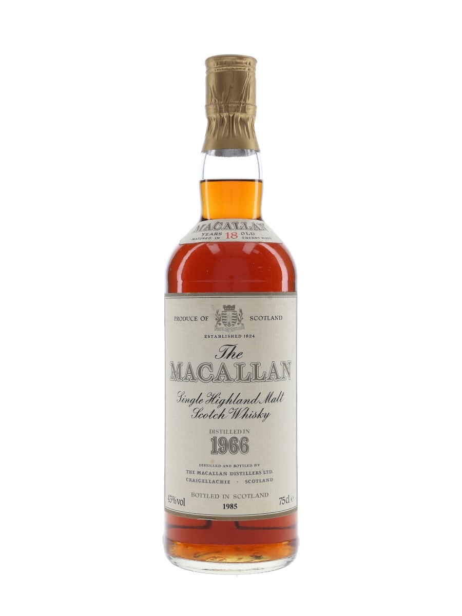 Macallan 1966 18 Year Old Bottled 1985 75cl / 43%
