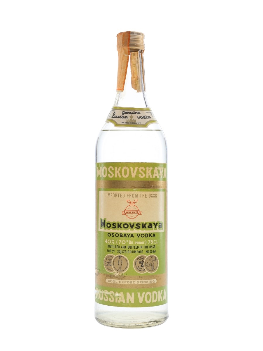 Moskovskaya Russian Vodka Bottled 1970s-1980s - Averna 75cl / 40%