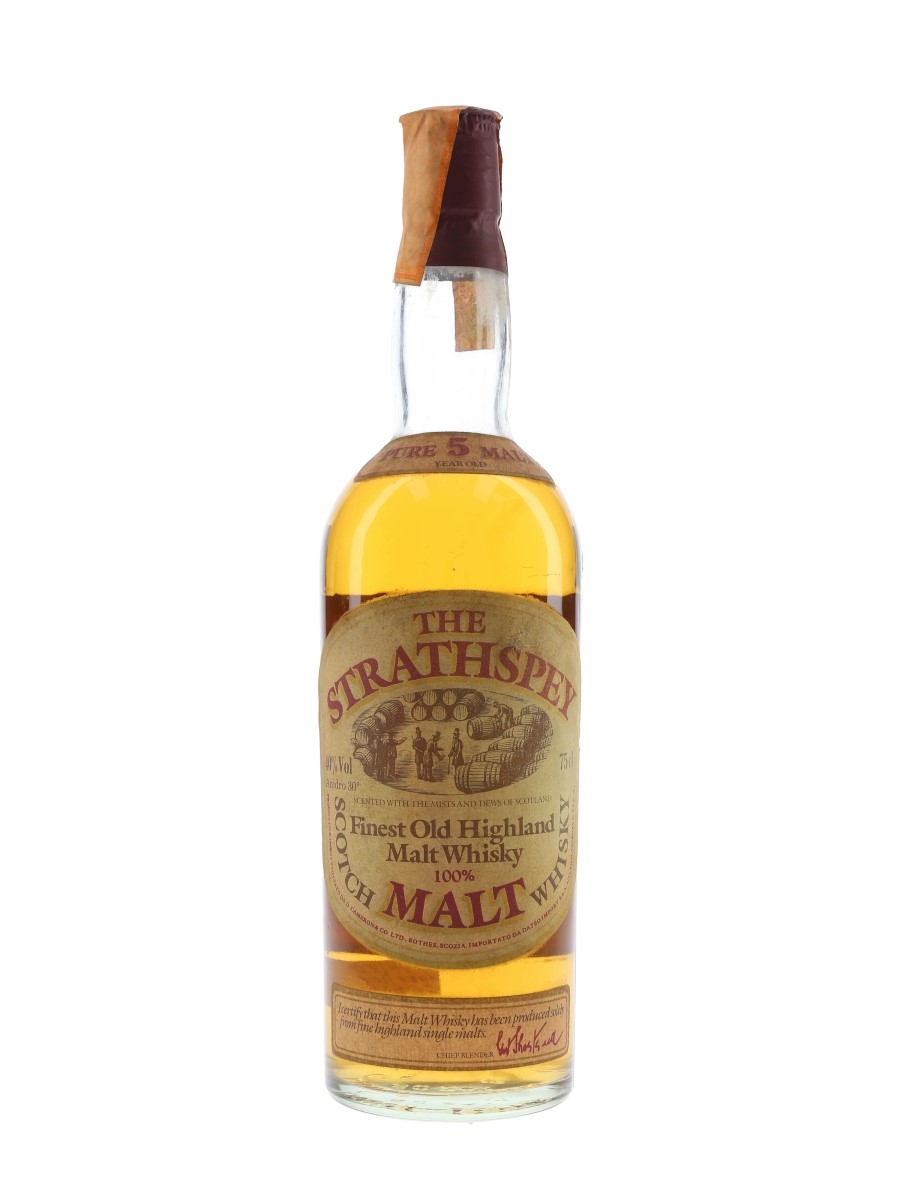 Strathspey 5 Year Old Pure Malt Bottled 1980s - Dateo 75cl / 40%