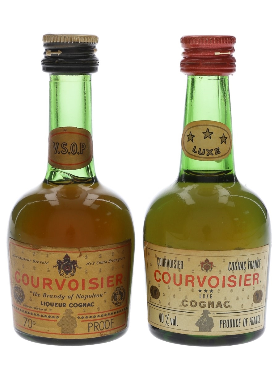 Courvoisier 3 Star Luxe & VSOP Napoleon Bottled 1970s & 1980s 2 x 3cl / 40%