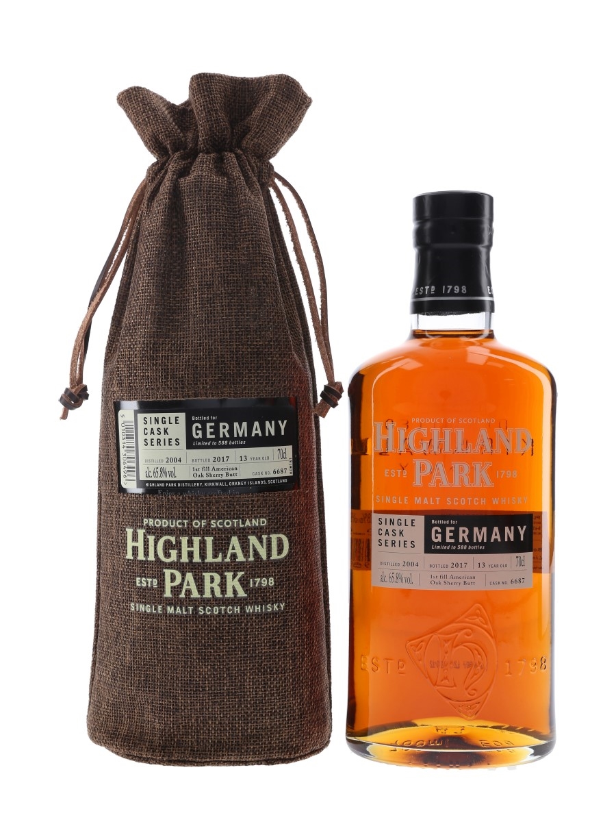Highland Park 2004 13 Year Old Single Cask Bottled 2017 - Germany 70cl / 65.8%
