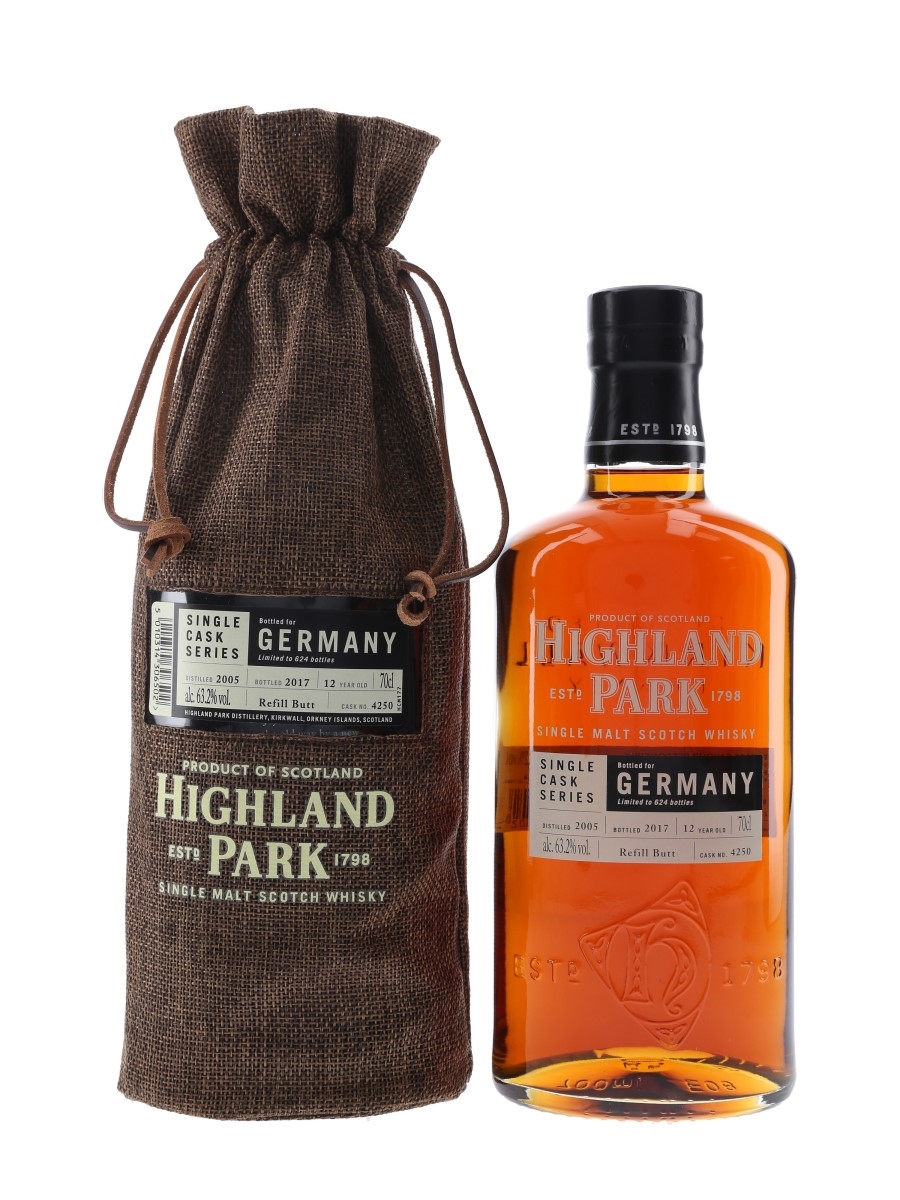 Highland Park 2005 12 Year Old Single Cask Bottled 2017 - Germany 70cl / 63.2%