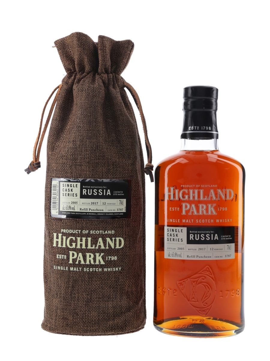 Highland Park 2005 12 Year Old Single Cask Bottled 2017 - Russia 70cl / 63.8%