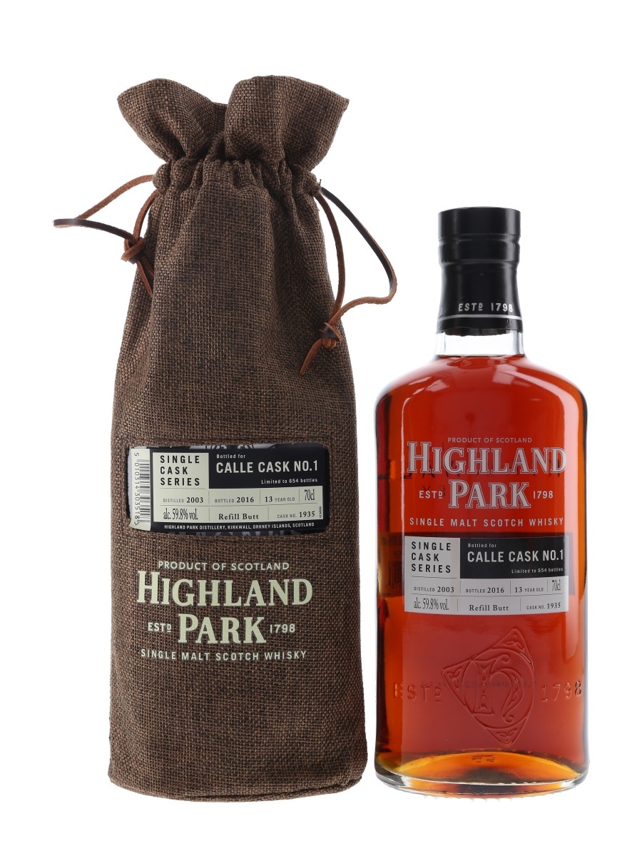Highland Park 2003 13 Year Old Single Cask Bottled 2016 - Calle Cask No.1 70cl / 59.8%