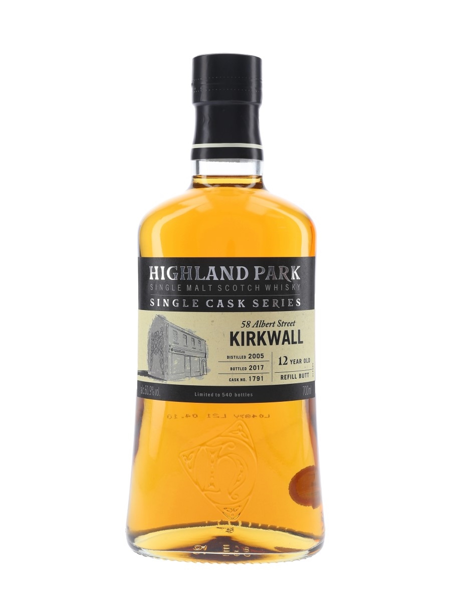 Highland Park 2005 12 Year Old Single Cask Bottled 2017 - 58 Albert Street Kirkwall 70cl / 60.9%