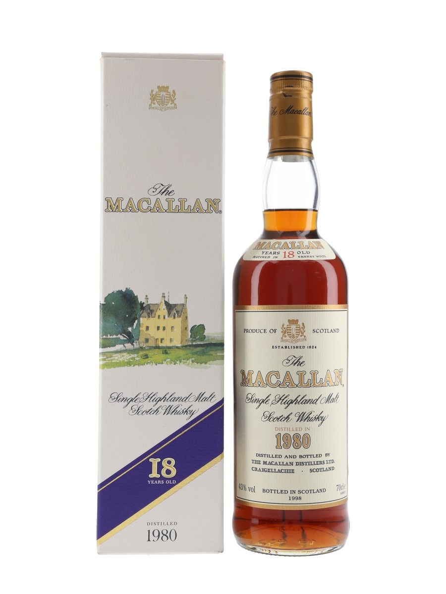 Macallan 1980 18 Year Old Bottled 1998 70cl / 43%