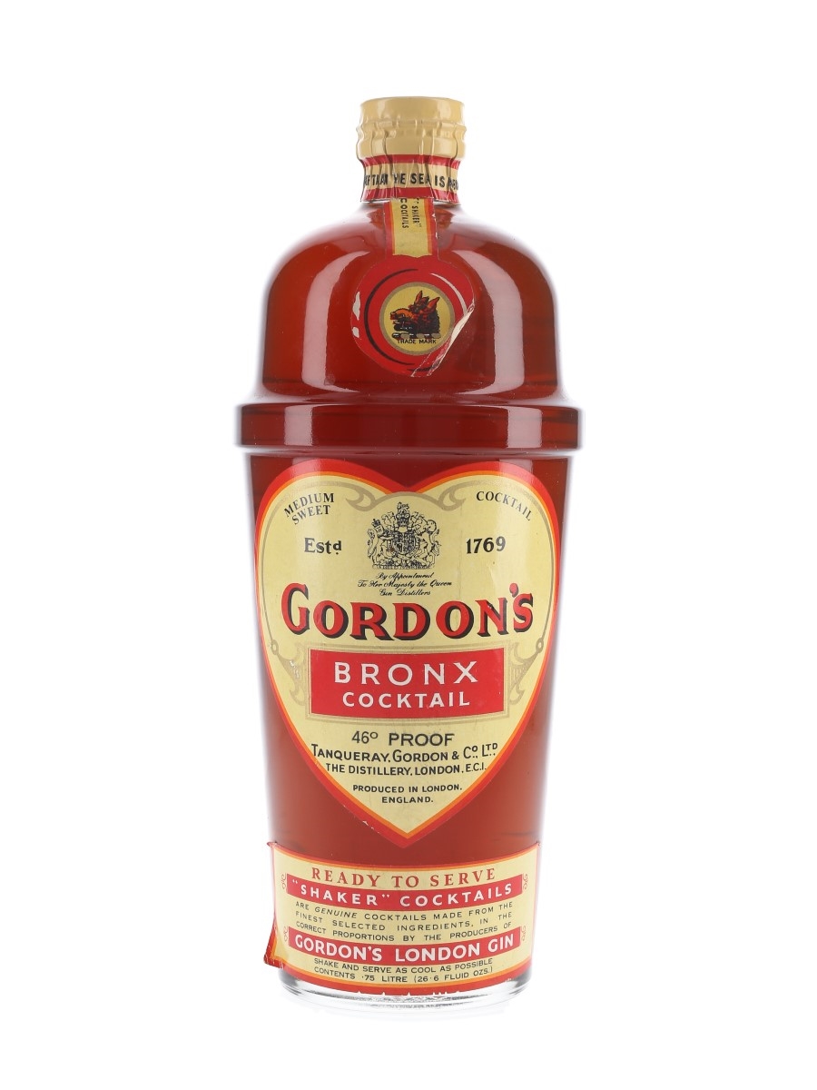 Gordon's Bronx Cocktail Spring Cap Bottled 1950s 75.7cl / 26.3%