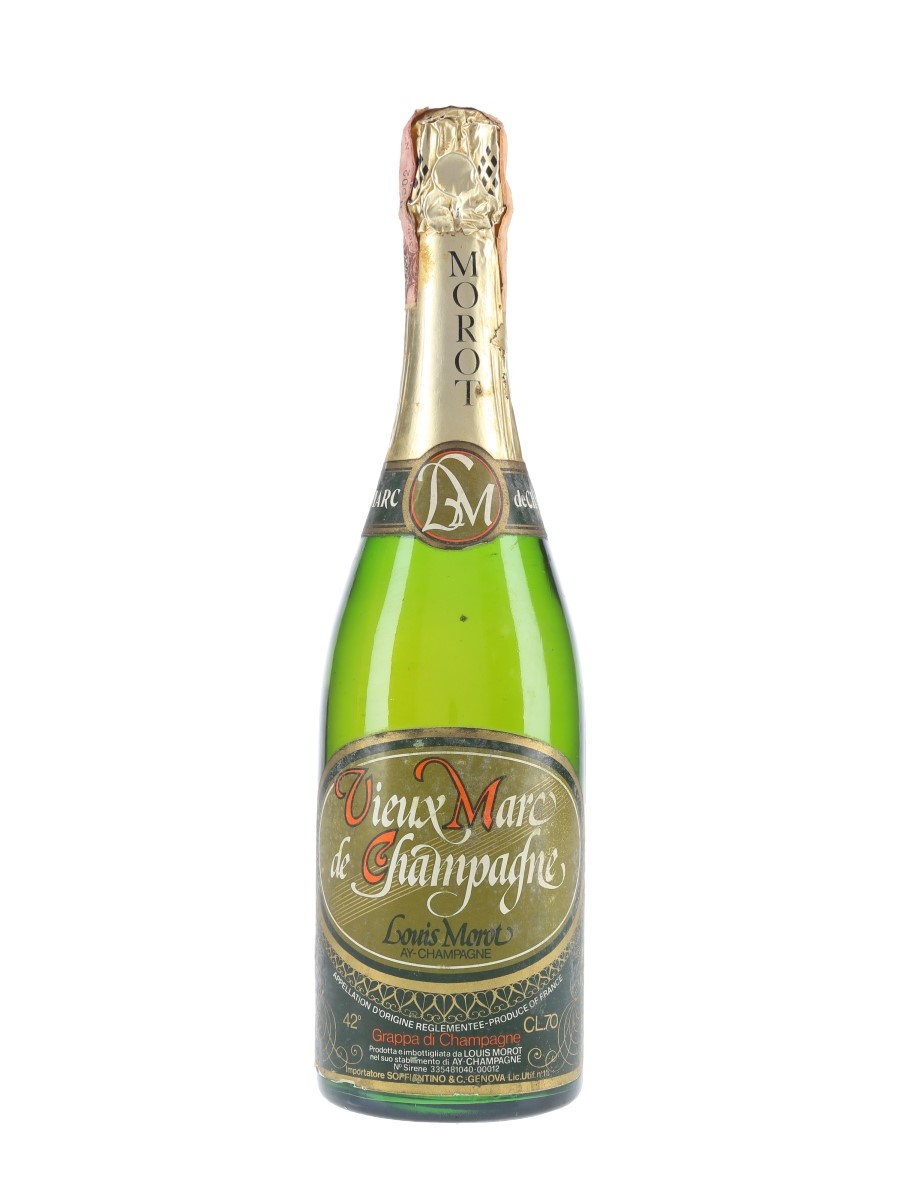 Louis Morot Vieux Marc De Champagne Bottled 1970s - Soffiantino 70cl / 42%
