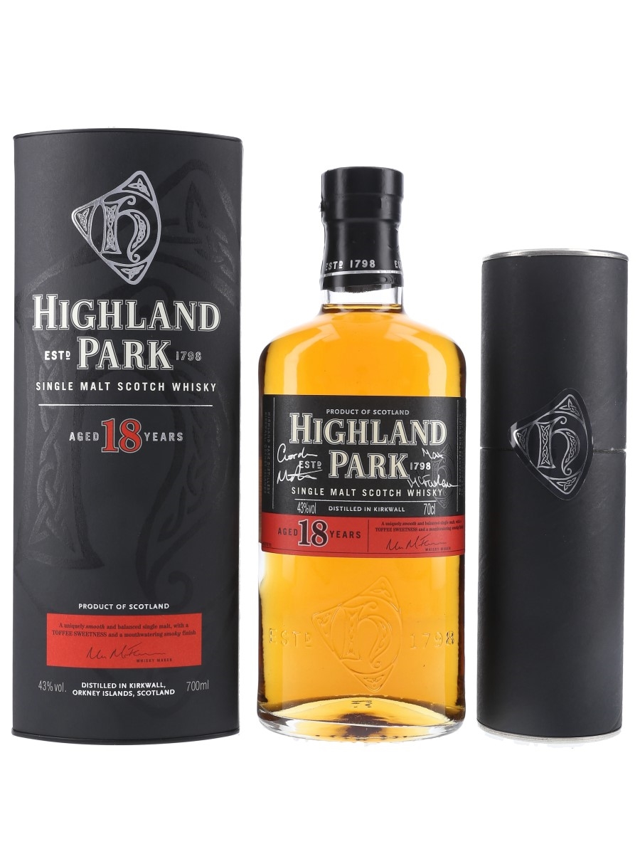 Highland Park 18 Year Old Final Batch Signed Bottle 70cl / 43%