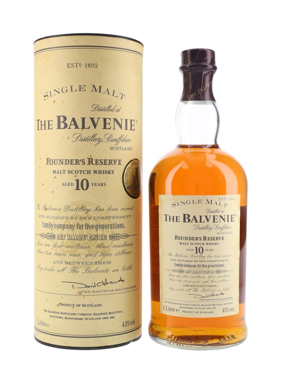 Balvenie 10 Year Old Founder's Reserve Bottled 1990s-2000s 100cl / 43%