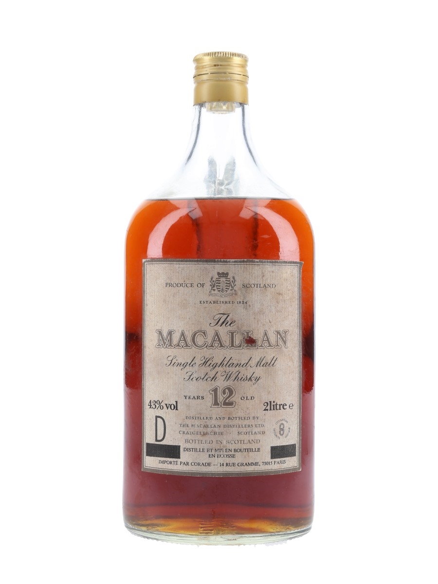 Macallan 12 Year Old Bottled 1980s - Corade - Large Format 200cl / 43%