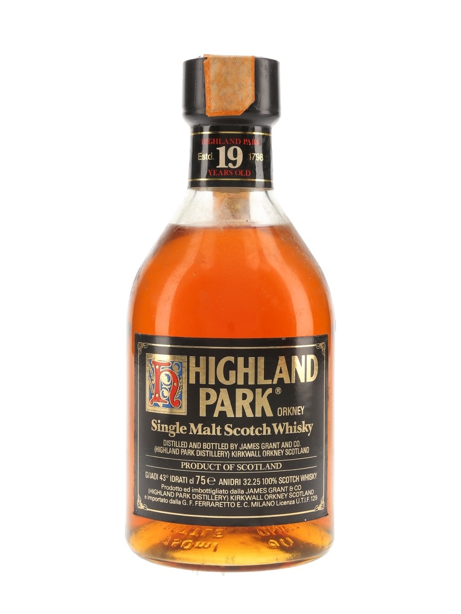 Highland Park 19 Year Old Bottled 1980s - Ferraretto 75cl / 43%