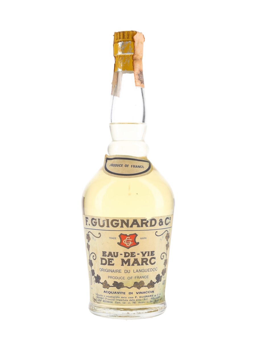 Guignard Eau De Vie De Marc Bottled 1960s-1970s 75cl / 40%