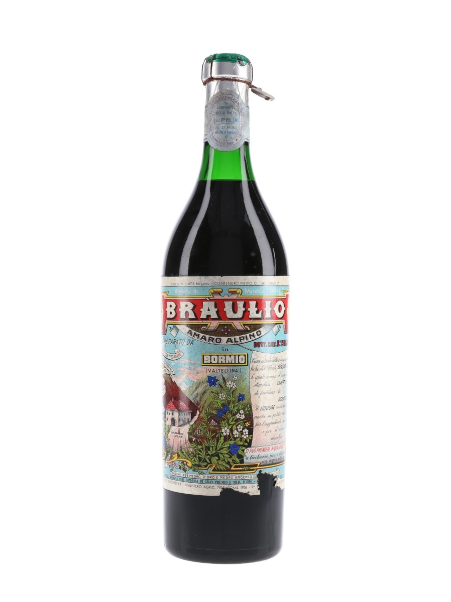 Braulio Amaro Alpino Bottled 1950s 100cl / 21%
