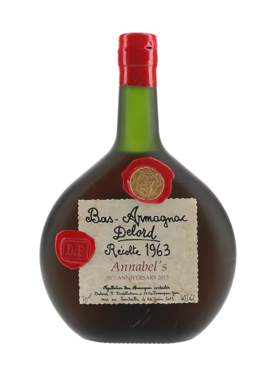 Delord 1963 Bas Armagnac Bottled 2013 - Annabel's 50th Anniversary 70cl / 40%