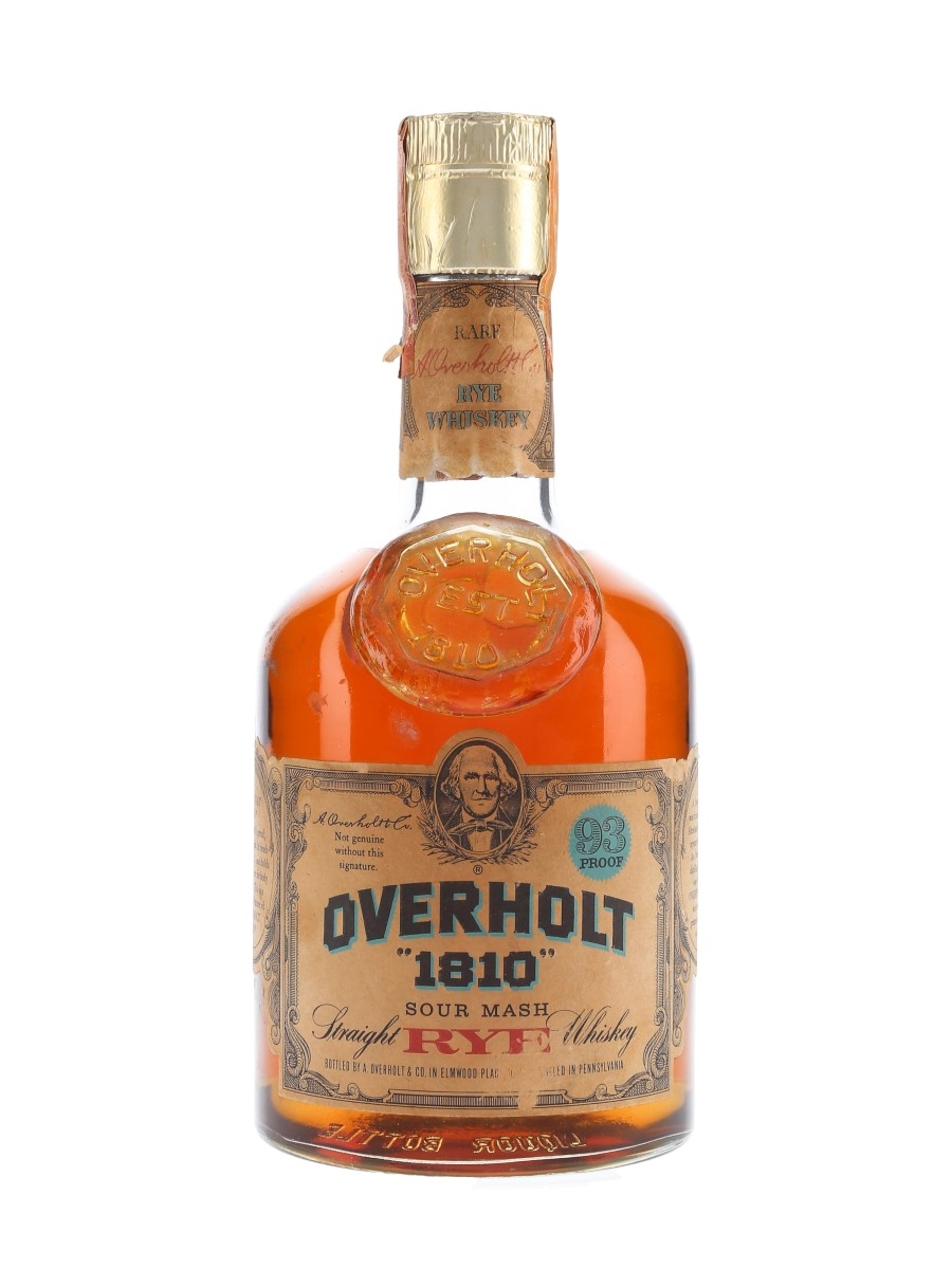 Overholt 1810 Sour Mash Rye Bottled 1970s - Giovinetti 75cl / 46.5%