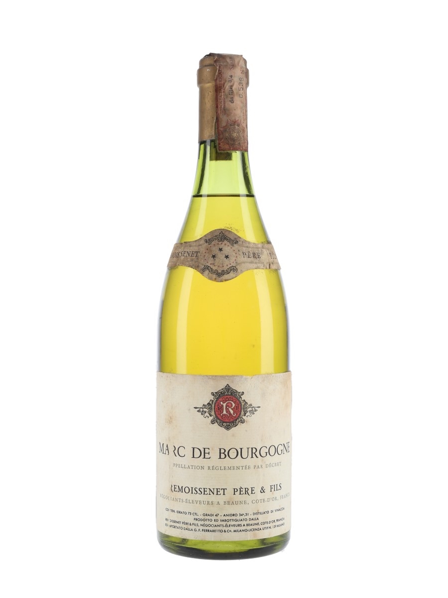 Remoissenet Pere & Fils Marc De Bourgogne Bottled 1960s - Ferraretto 73cl / 47%