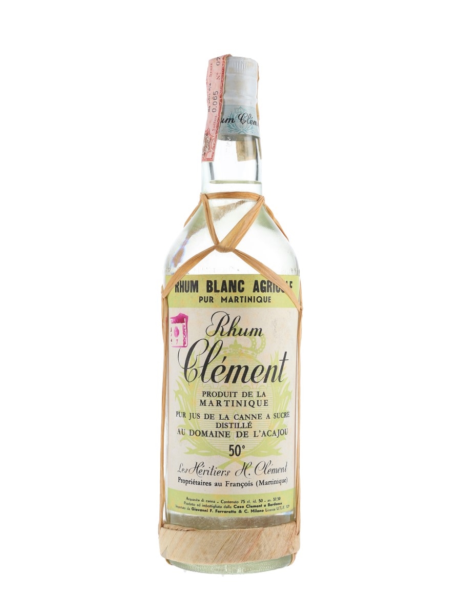 Clement Rhum Blanc Agricole Bottled 1960s-1970s - Ferraretto 70cl / 50%