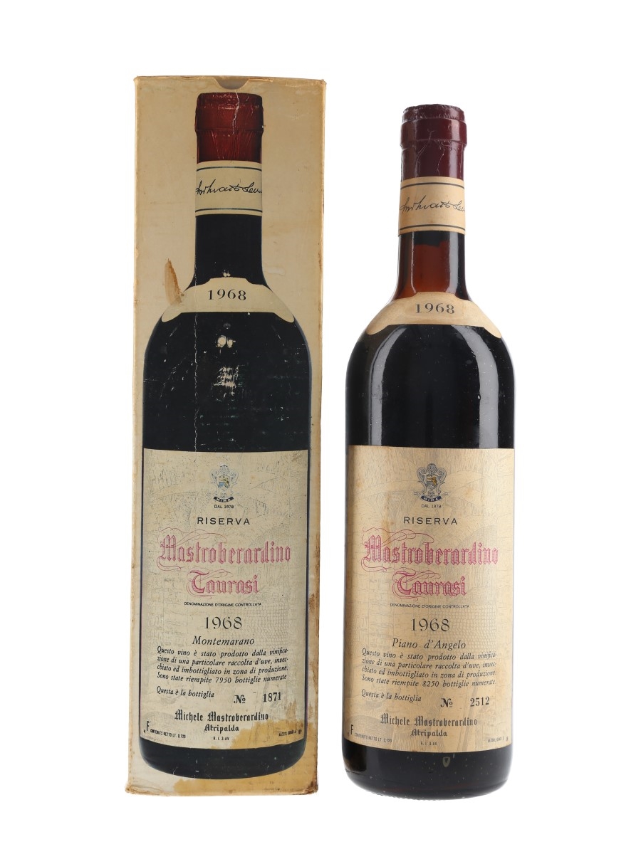 Mastroberardino Taurasi 1968 Lot 75060 Buy Sell Italian Wine