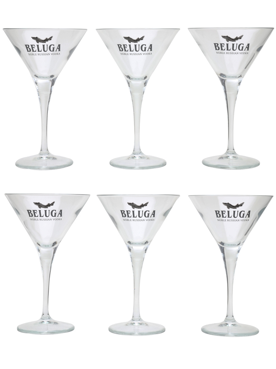 Beluga Martini Cocktail Glasses Bormioli 